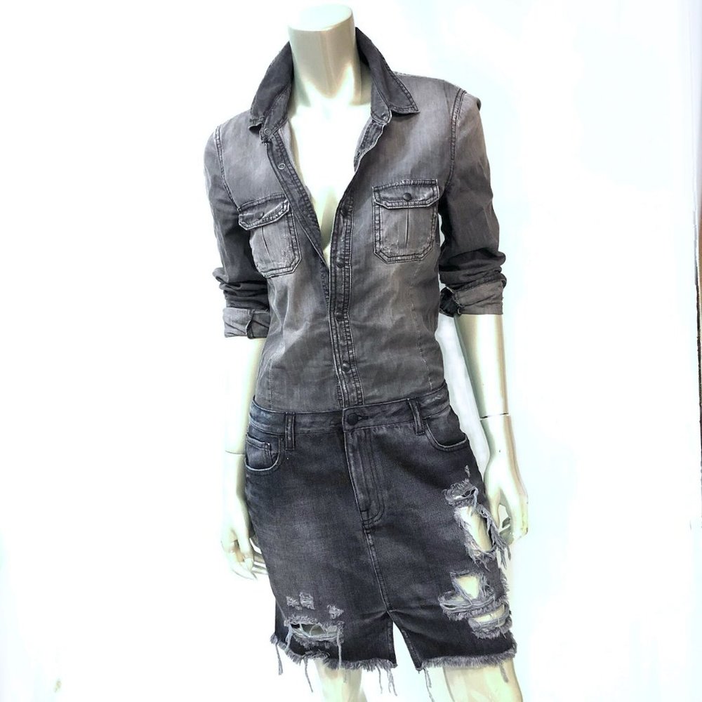 Prps Goods Denim Distressed Jean Dress